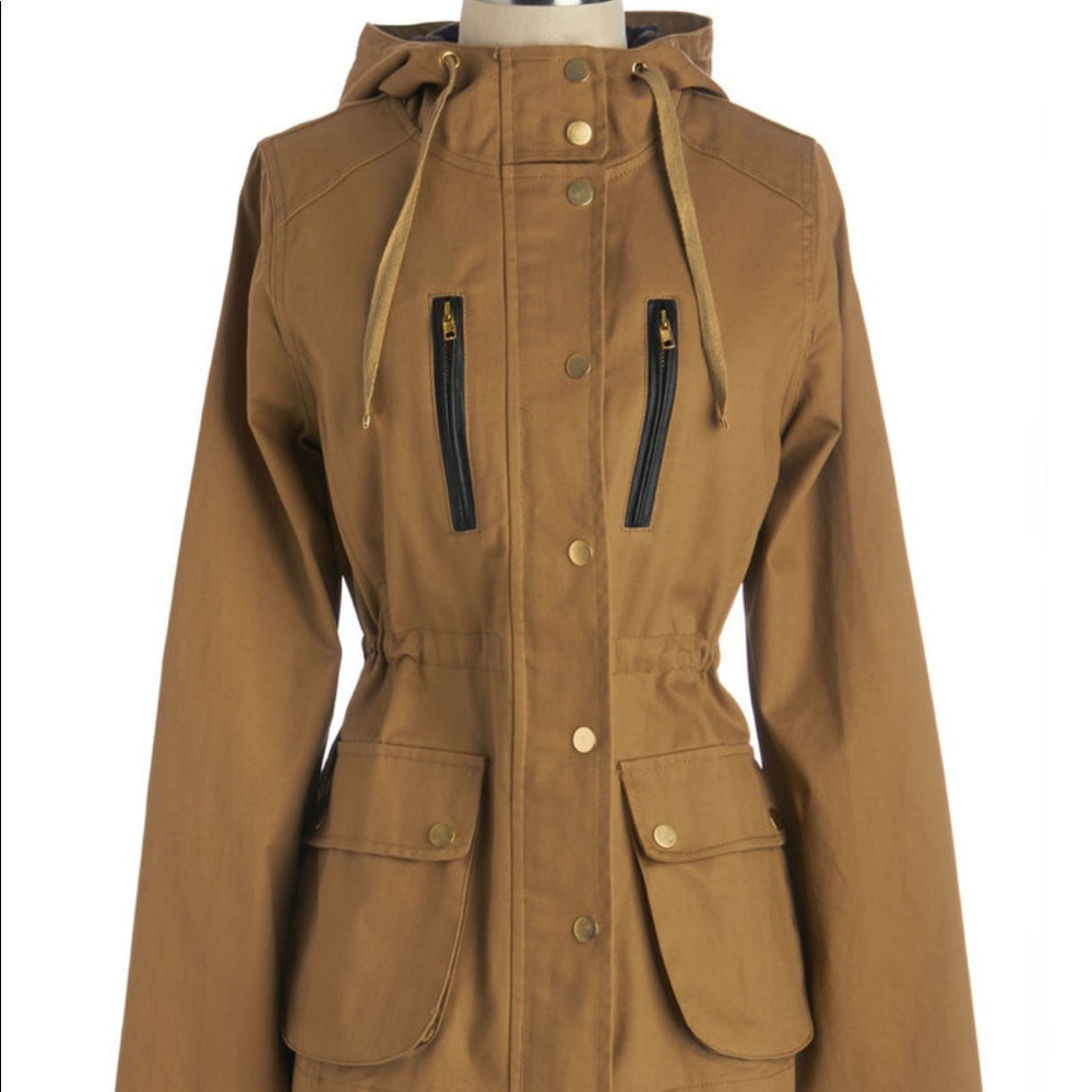 Modcloth Hometown Adventures Tan Jacket